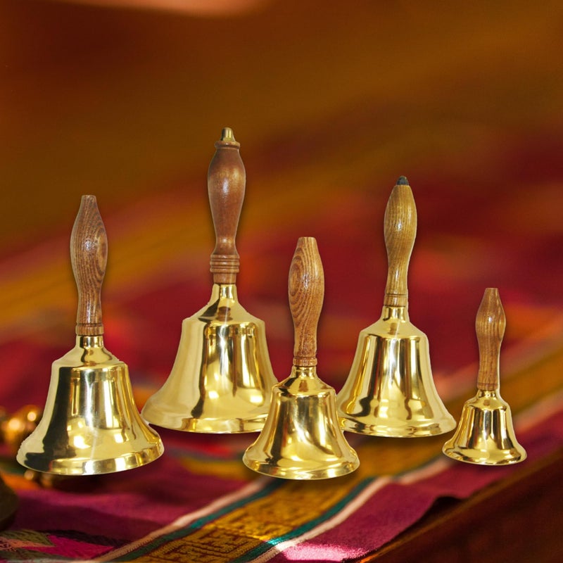 Bevin Bells Solid Brass Hand Bell | 2HB | New England Hardwood Handle | Elegant Hand Call Bell | Noise Makers | Loud Brass Bells | Easy to Grip Handle | Teacher Handheld Bell | Made in CT, USA - Image 5